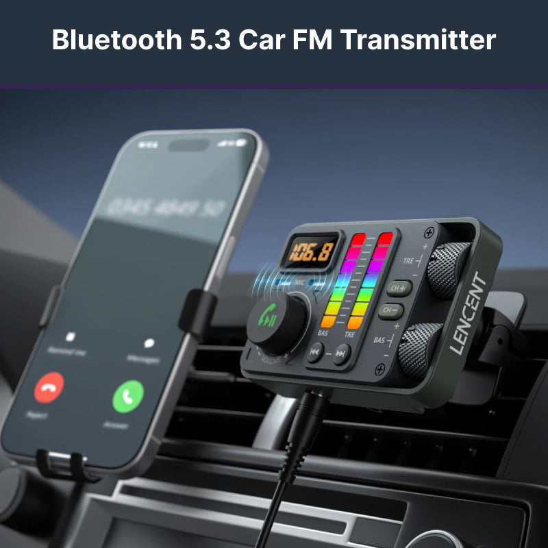 Bluetooth 5.3 car FM transmitter, view 3 - MRSLM