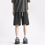 summer solid color casual cotton shorts, view 2 - MRSLM