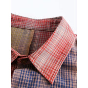women's striped plaid blouse, view 6 - MRSLM