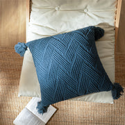 chenille handmade tassel pillow cover, view 5 - MRSLM