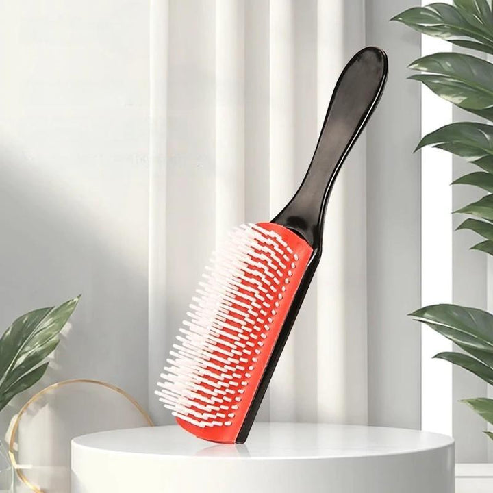 9-Row Detangling Hair Brush with Scalp Massager – Perfect for All Hair Types