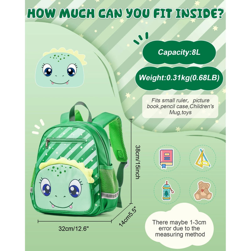 kid's 14-inch dinosaur backpack, view 3 - MRSLM