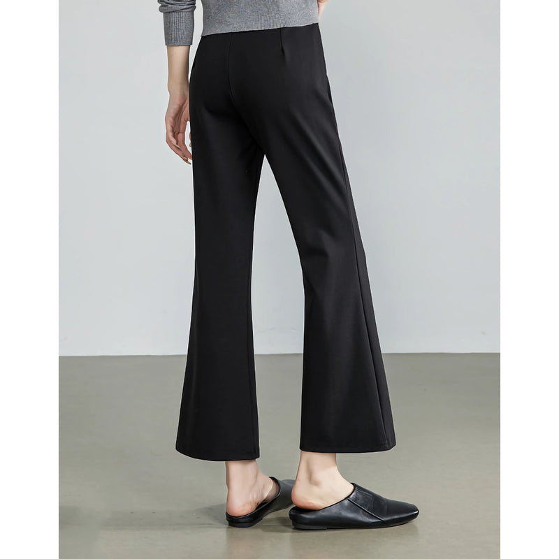 elegant micro flare ankle-length pants for women, view 5 - MRSLM