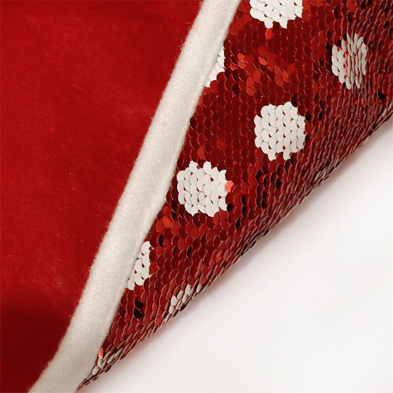 sequin Christmas tree skirt, view 5 - MRSLM