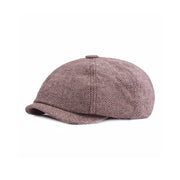 vintage wool herringbone flat cap, view 4 - MRSLM