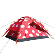 polka dot mushroom camping tent, view 2 - MRSLM