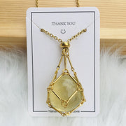 customized stone pendant necklace, view 4 - MRSLM