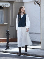 women's cotton linen vest, view 6 - MRSLM