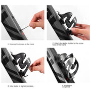 Carbon fiber bicycle water bottle cage, view 6 - MRSLM