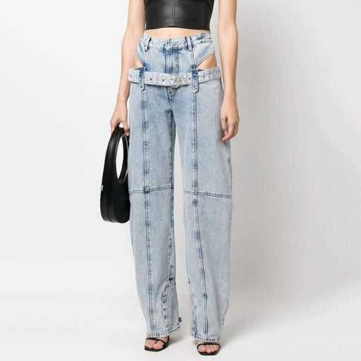 High waist straight denim trousers - MRSLM