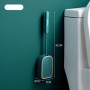 flexible silicone toilet brush with holder, view 2 - MRSLM