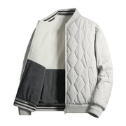 Men's reversible plaid baseball collar jacket, view 5 - MRSLM
