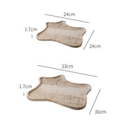 vintage travertine stone tray, view 9 - MRSLM