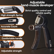 adjustable hand grip strength trainer set, view 4 - MRSLM