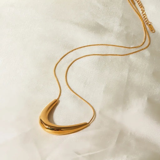 golden crescent statement necklace - MRSLM