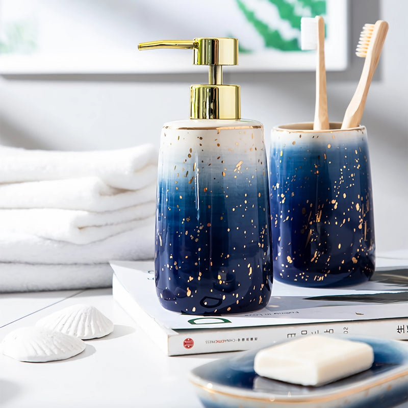 ceramic bathroom accessory set, view 3 - MRSLM