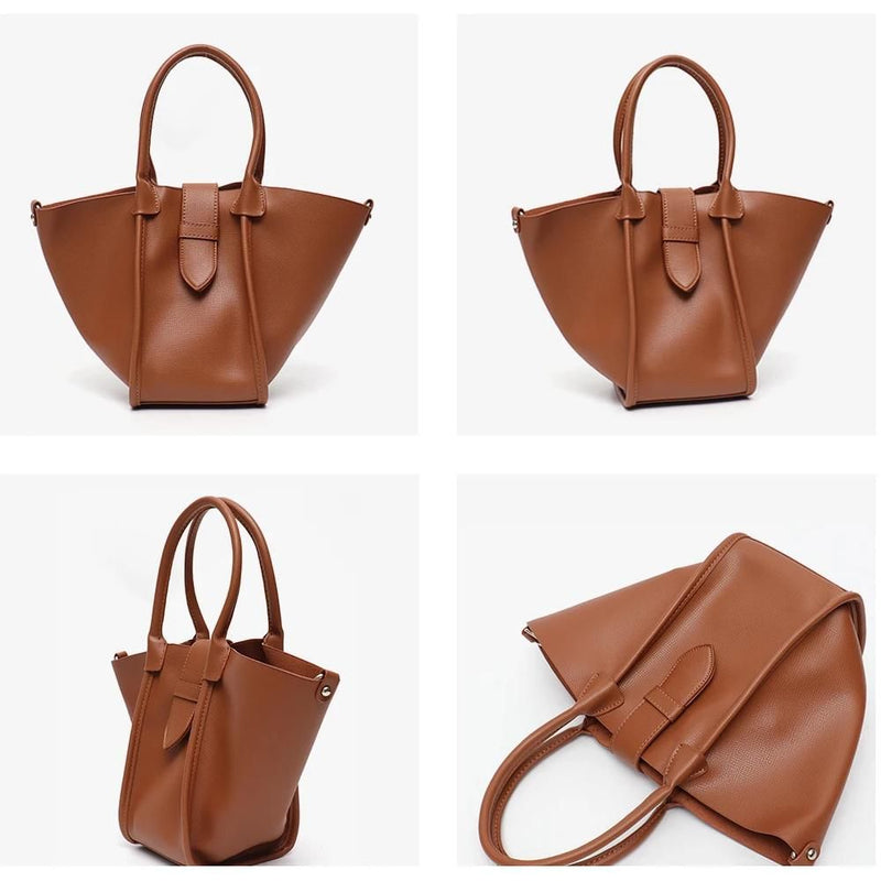 vegan leather trapeze shoulder bag, view 4 - MRSLM