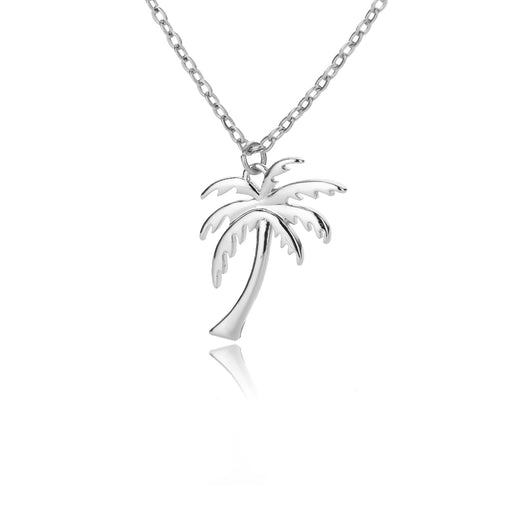 palm tree pendant necklace, view 2 - MRSLM