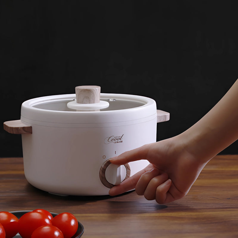 mini electric cooking pot with food steamer, view 6 - MRSLM