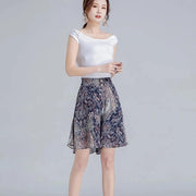 chiffon wide leg shorts skirt, view 16 - MRSLM