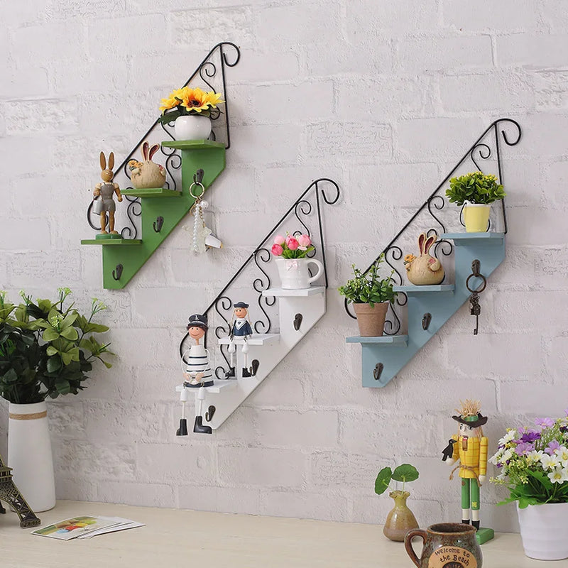 scandinavian iron hanging hook shelf, view 5 - MRSLM