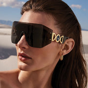 oversized shield rimless sunglasses - MRSLM