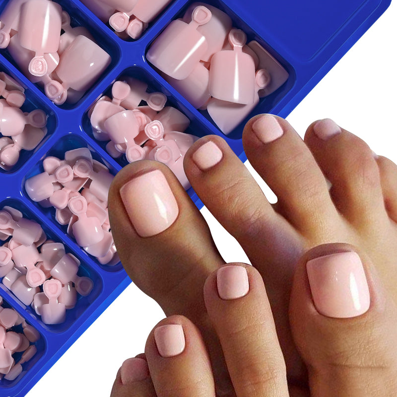 pink and red press-on toenails, view 8 - MRSLM