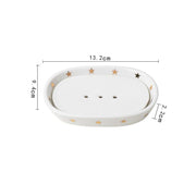 nordic gold inlay ceramic soap holder, view 4 - MRSLM