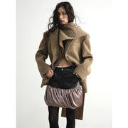 textured blazer with scarf collar, view 4 - MRSLM