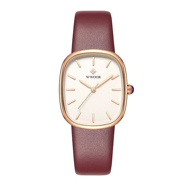 leather quartz bracelet watch for women, view 5 - MRSLM