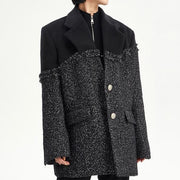 black tweed coat, view 4 - MRSLM
