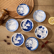 lucky cat ceramic dish, view 7 - MRSLM
