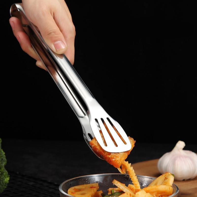 304 stainless steel bbq food tongs, view 4 - MRSLM