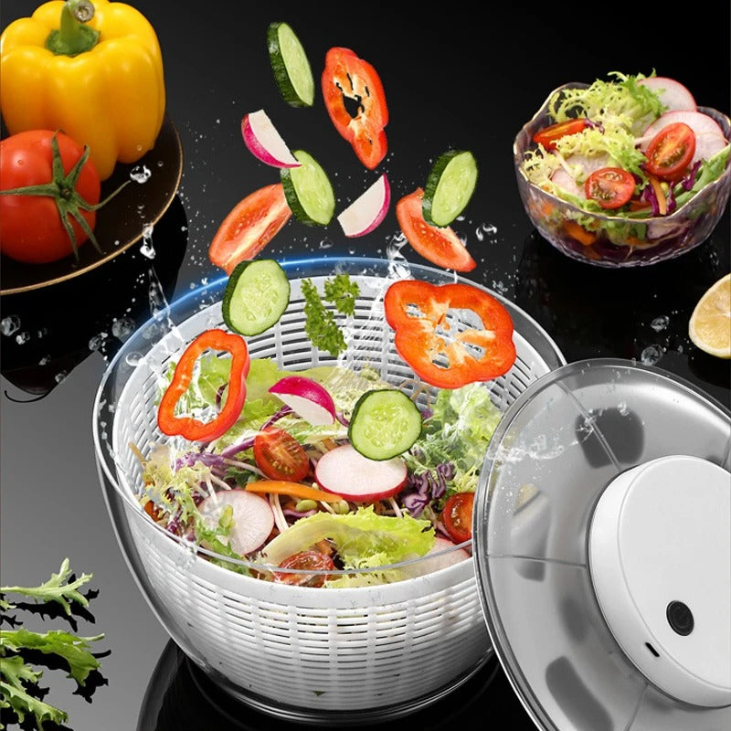electric vegetable dehydrator salad spinner, view 6 - MRSLM