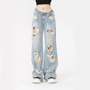 light blue high-waist straight jeans - MRSLM