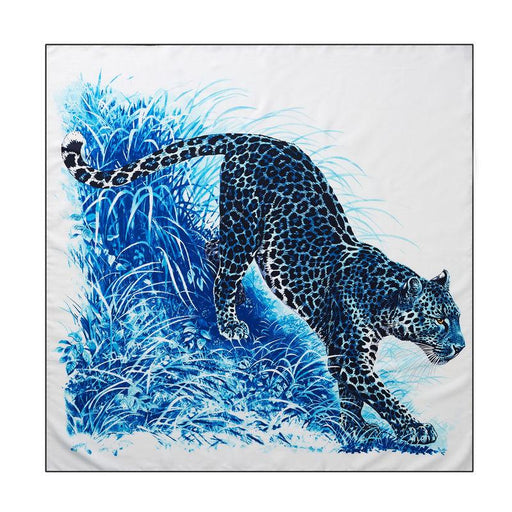 Leopard twill silk scarf 90cm - MRSLM