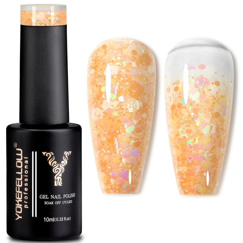 glitter sequins gel nail polish, view 3 - MRSLM
