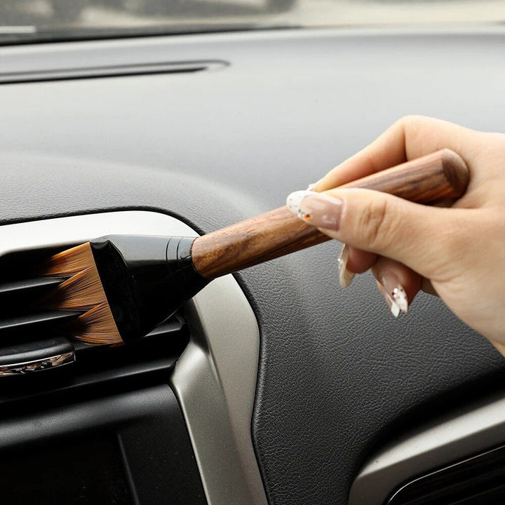 Cleaning Brush Wood Handle Tools Car Interior