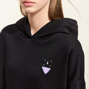 Fleece-lined patchwork embroidery hoodie, view 9 - MRSLM