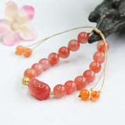 natural salt source agate pixiu bracelet, view 5 - MRSLM