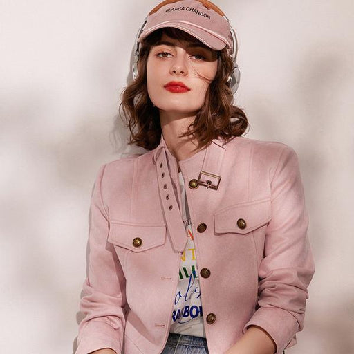 adjustable stand collar short jacket - MRSLM