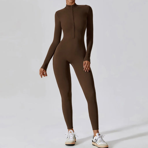 women's long-sleeve yoga jumpsuit, view 2 - MRSLM