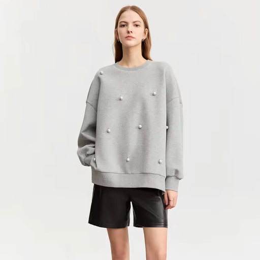 oversized casual pullover with embroidered flares - MRSLM