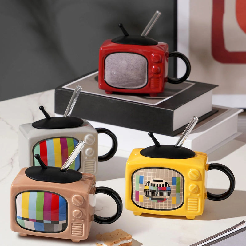 Television-shaped ceramic mug, view 8 - MRSLM