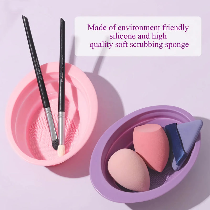 silicone makeup brush cleaner bowl, view 5 - MRSLM
