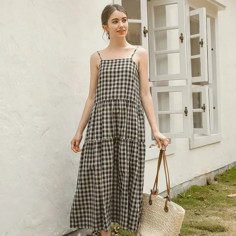 Vintage plaid summer dress, view 3 - MRSLM