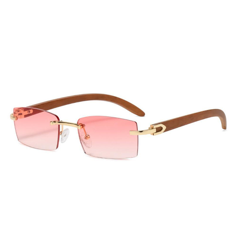 rimless wooden sunglasses, view 7 - MRSLM