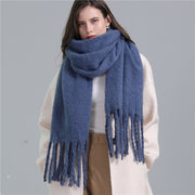 Extra long faux cashmere scarf, view 3 - MRSLM