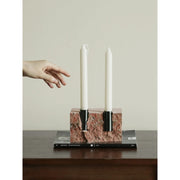 red travertine vase, view 3 - MRSLM