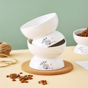 elevated ceramic cat bowl, view 8 - MRSLM